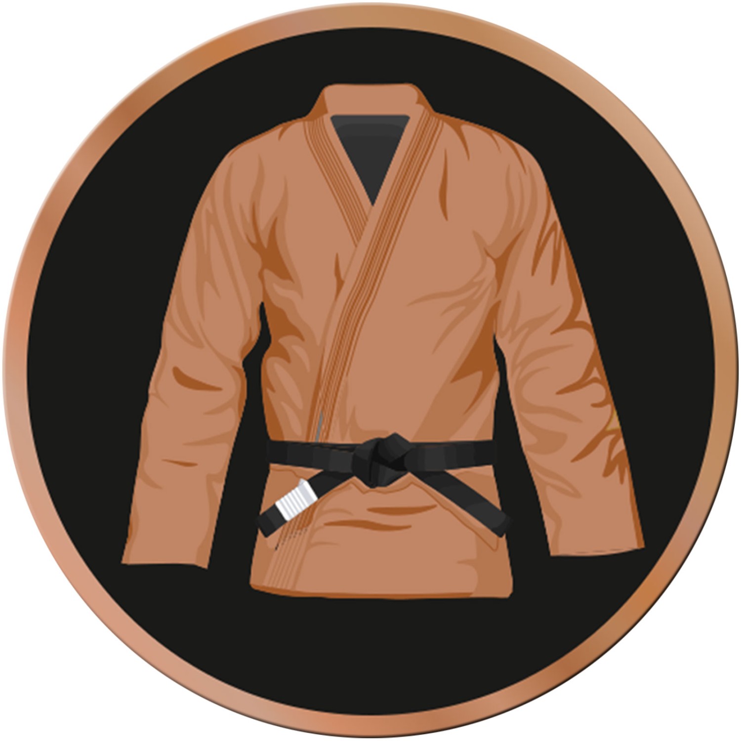 0. Foto ACRYL Emblem 70mm Judo Kampfsport Bronze