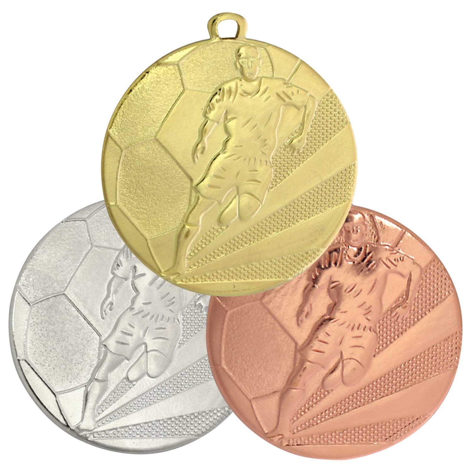 0. Foto Medaille Fußball AIK aus Stahl schwer 50 x 3 mm gold silber bronze (Sorte: Set je 1x gold / silber / bronze)