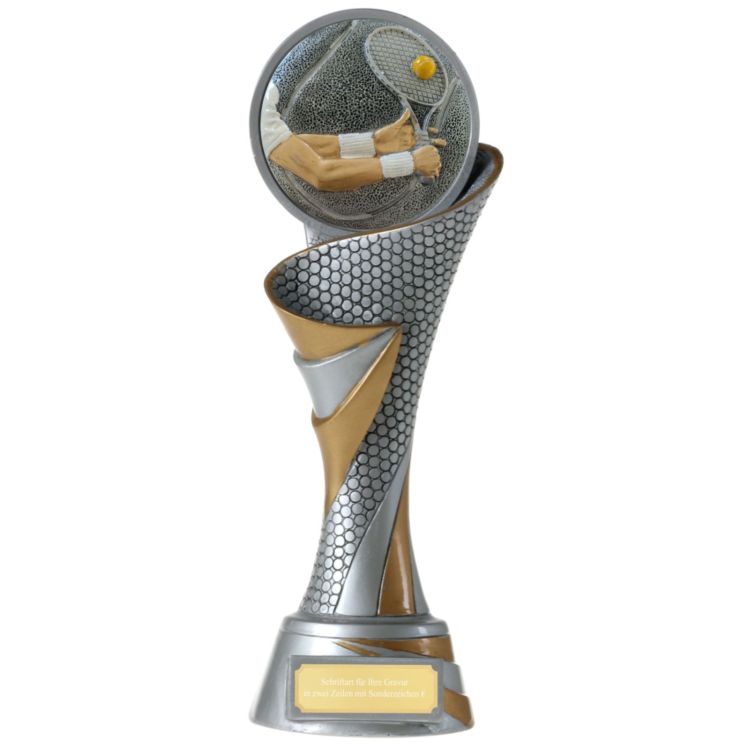 Tennis FG Pokal Trophäe 3 Größen mit Gravur (Größe: Größe L)