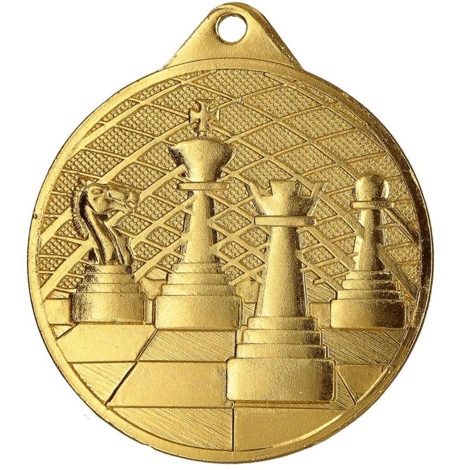 1. Foto Medaille Schach 50mm (Farbe: Set mit Gold, Silber und Bronze)