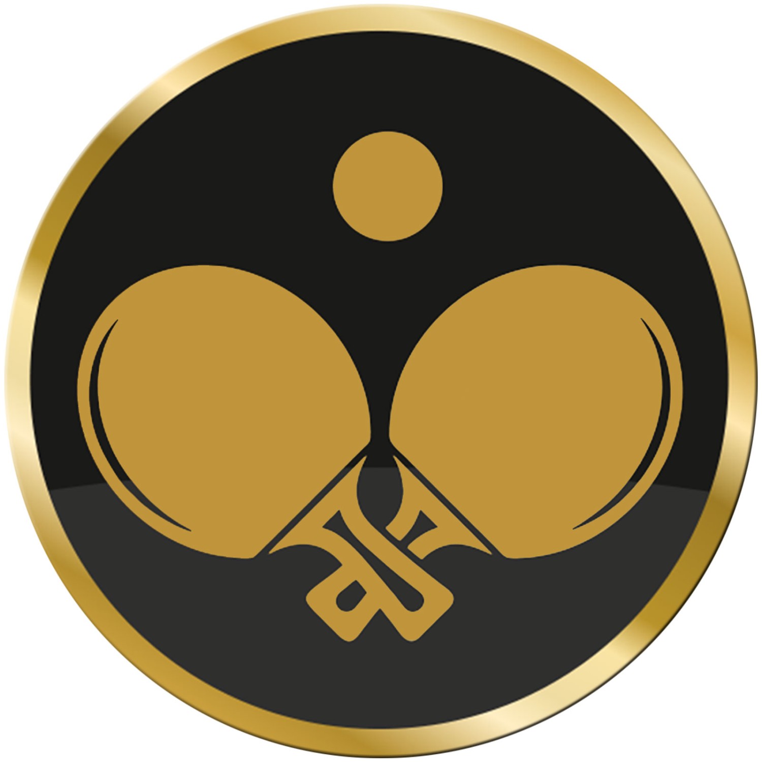 0. Foto ACRYL Emblem 70mm Badminton Gold