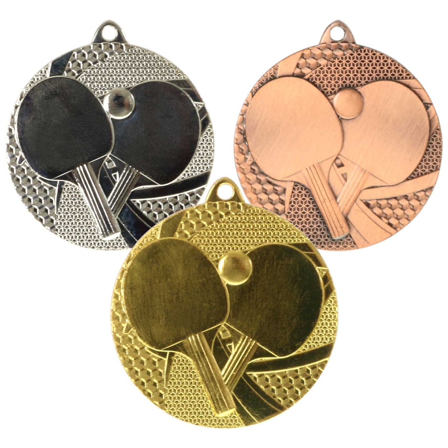 0. Foto Medaille Tischtennis Tischtennis-Medaillen rund gold silber bronze (Sorte: Set je 1x gold / silber / bronze)