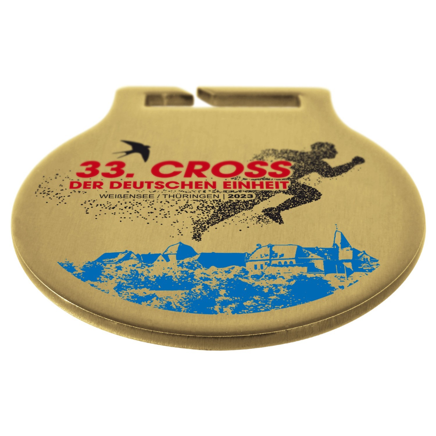 2. Foto Medaille VIRA 70mm GOLD mit Druck ohne Band