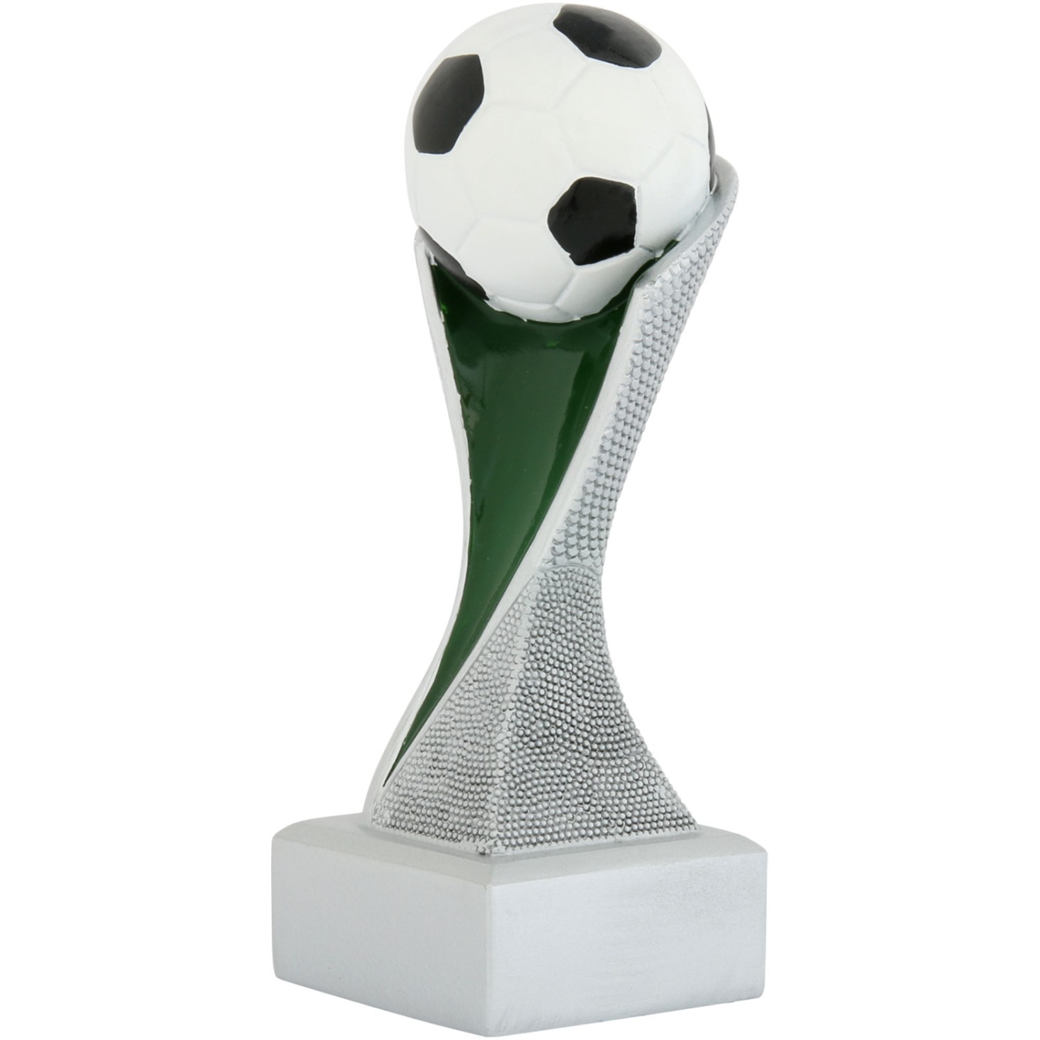 1. Foto Fußball Ball Pokal Pokalset METZ mit Gravurplatte und Gravur (Größe: Größe S 14 cm)