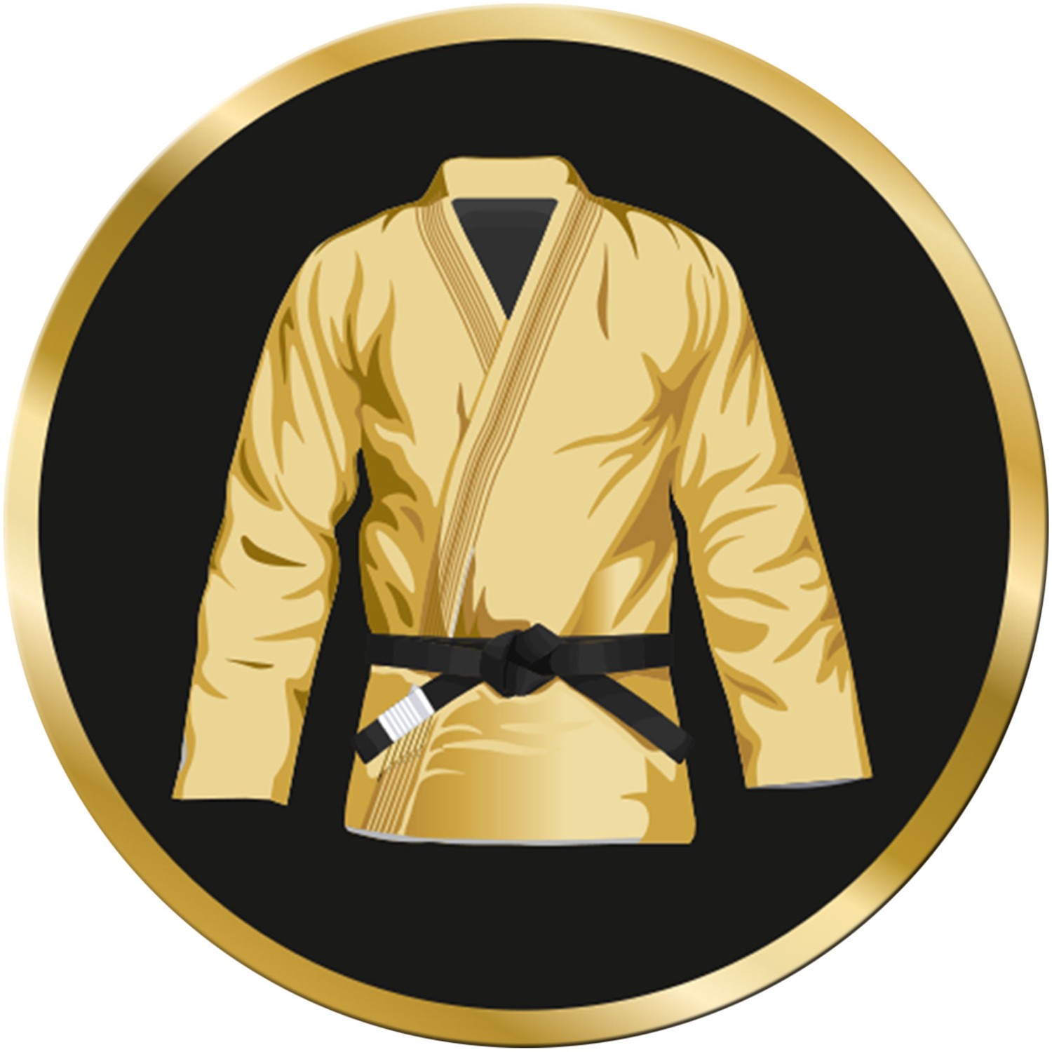 0. Foto ACRYL Emblem 70mm Judo Kampfsport Gold
