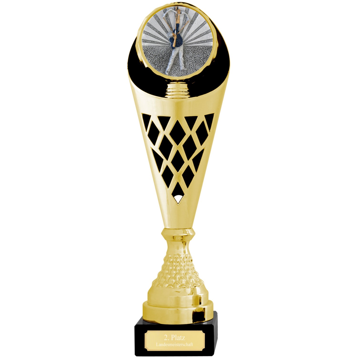 Pokal Bogenschießen CALAIS M 37,5cm Trophäe Gold mit Gravur
