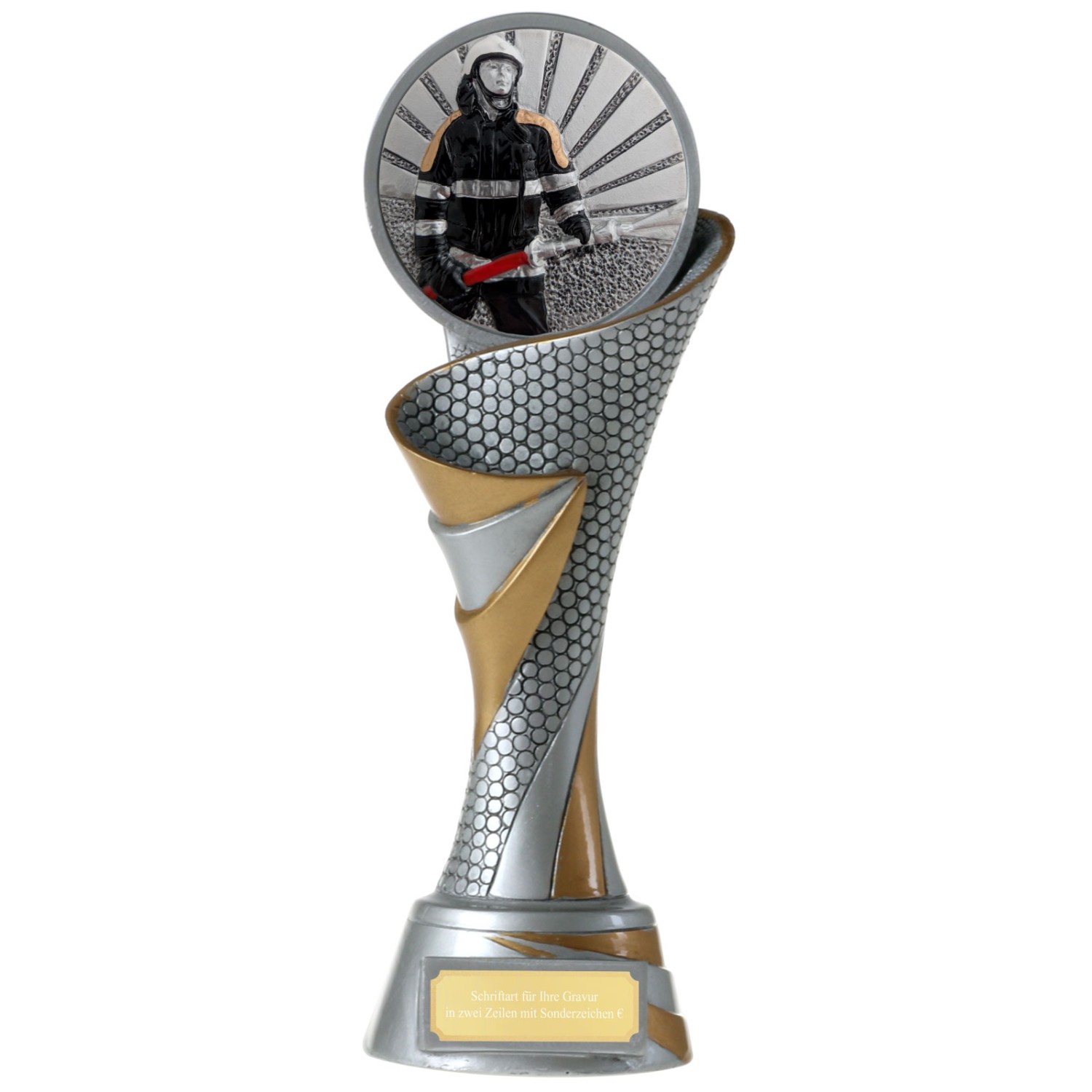 Feuerwehr FG Pokal Trophäe 3 Größen massiv mit Gravur (Größe: Größe S)