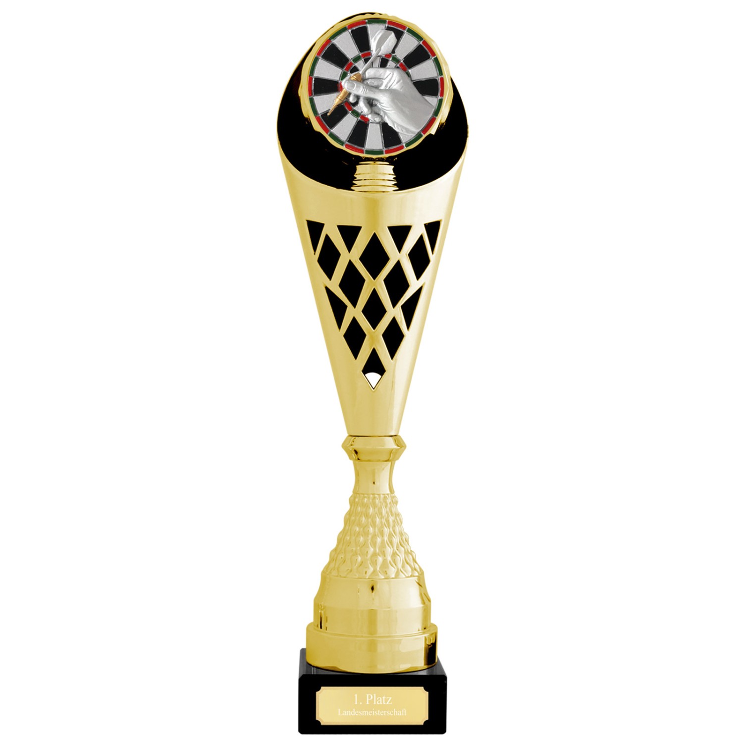 Pokal DART CALAIS L 40cm Trophäe gold mit Gravur