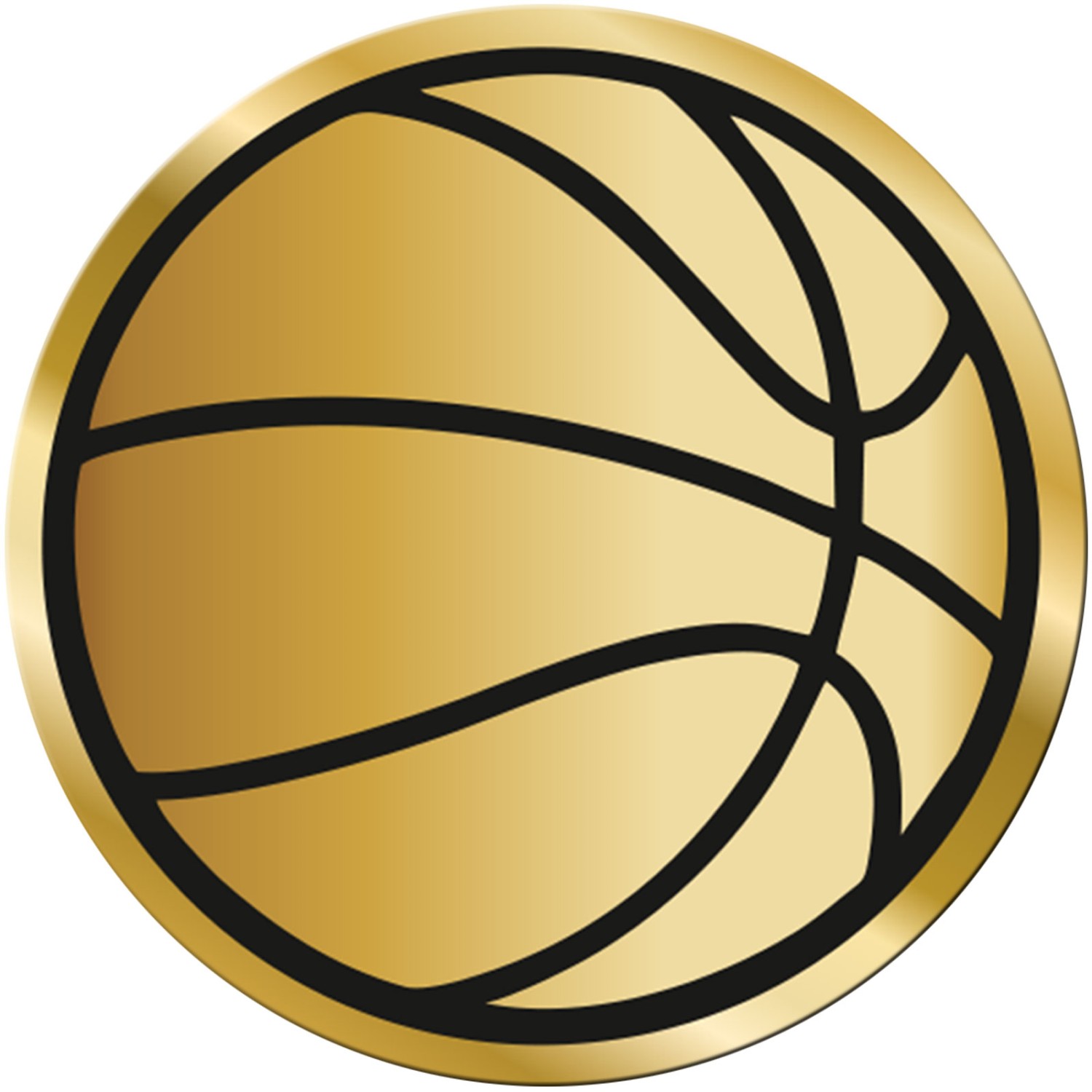 0. Foto ACRYL Emblem 70mm Basketball Gold