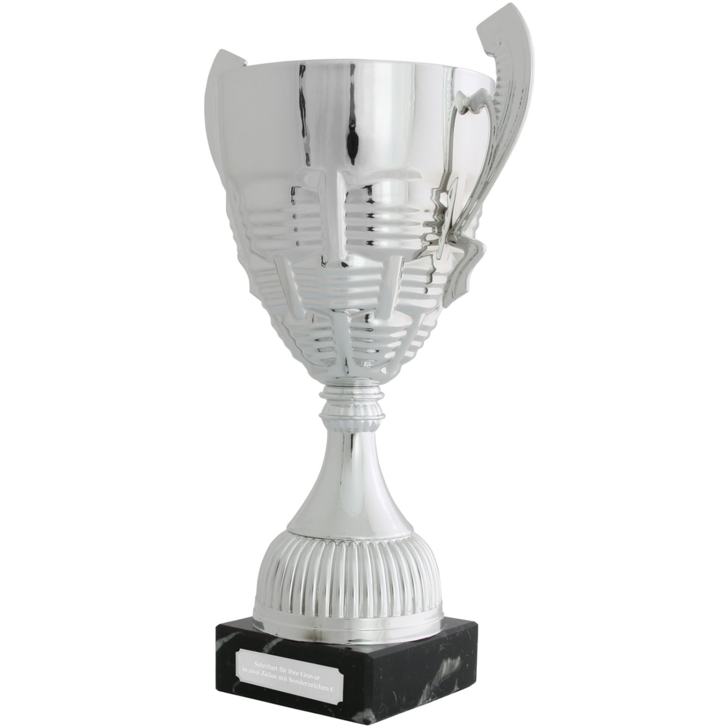 2. Foto Pokal Pokalset COLMAR Metall Henkel mit Gravur Gravurplatte gravieren (Größe: Set je 1x S, M und L)