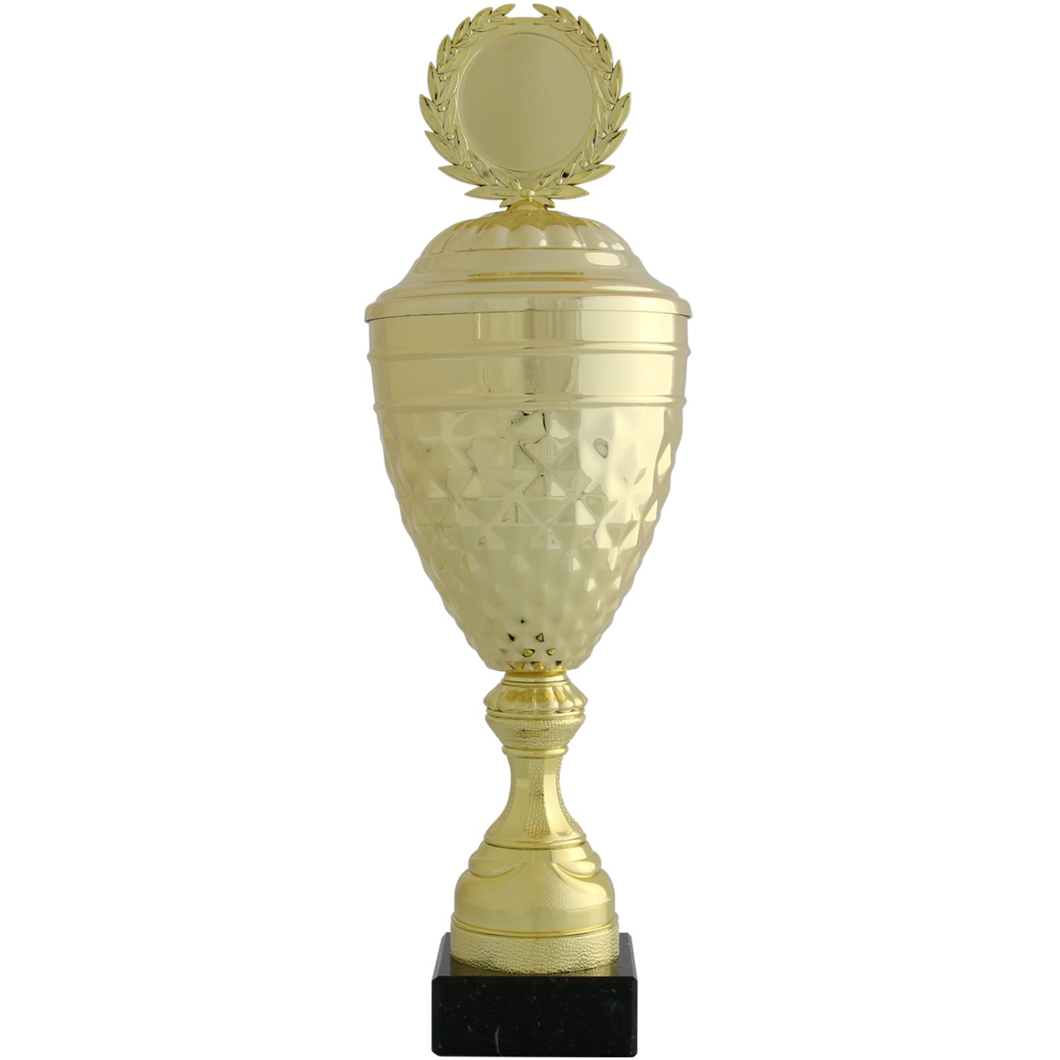 1. Foto Pokal ALBI Pokalset Metall gold mit Deckel 8 Größen mit Gravur (Höhe: 39 cm hoch)