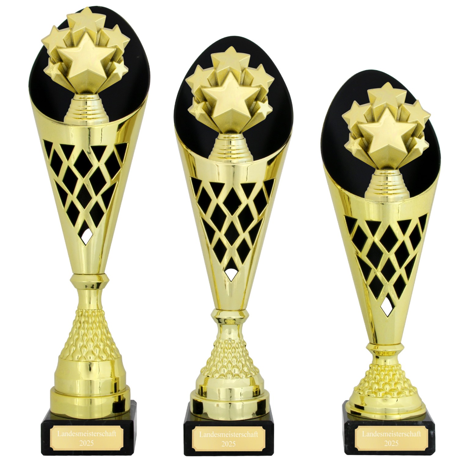 0. Foto Pokal Andres Stern Sieger Gold mit Gravur (Größe: Set je 1x S, M und L)