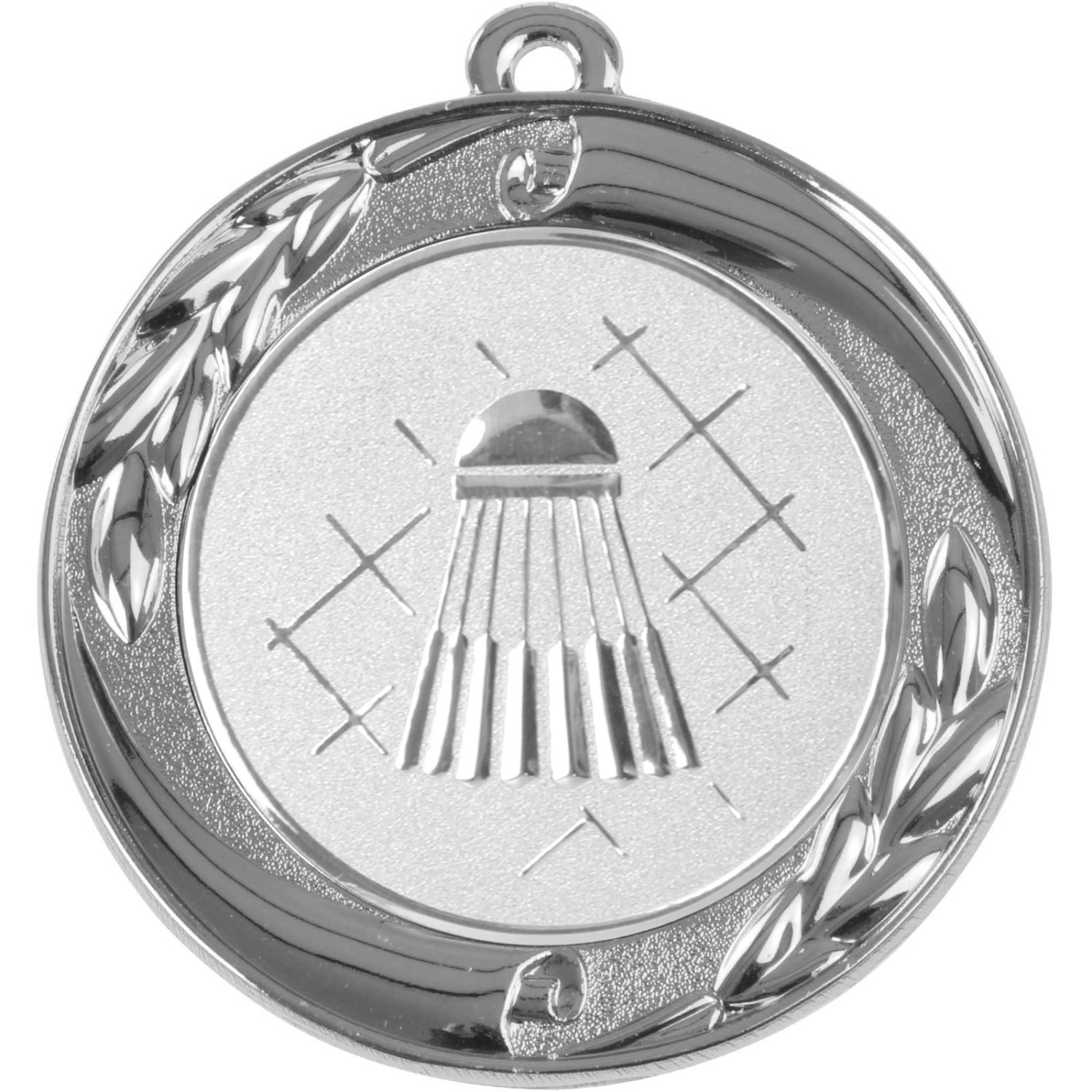 0. Foto Badminton Federball Medaille gold silber bronze oder im Set 70mm mit Etui als Aufsteller (Sorte: silber)