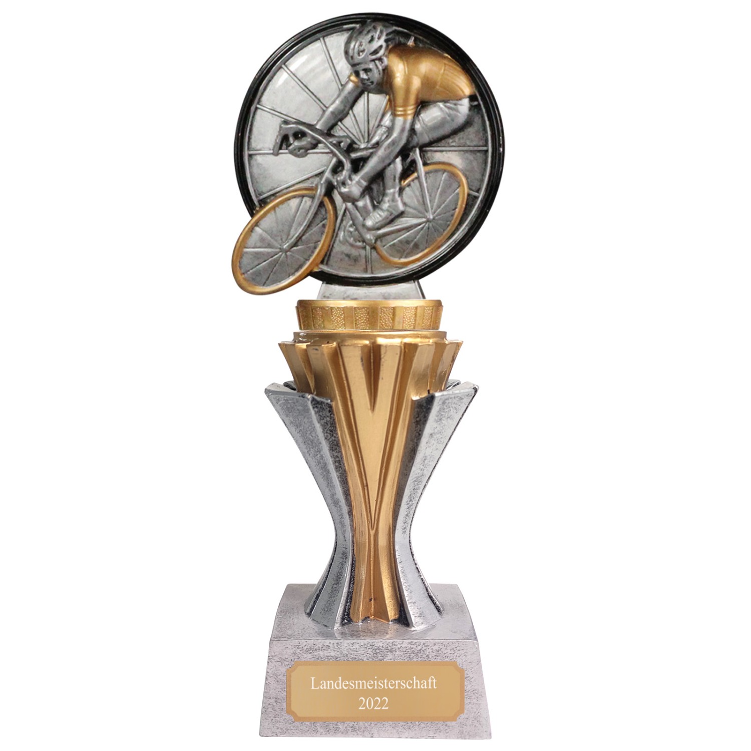 Pokal Trophäe Radsport Radrennen Serie SALAKA aus Resin PVC 3 Größen (Größe: Größe M 19 cm)