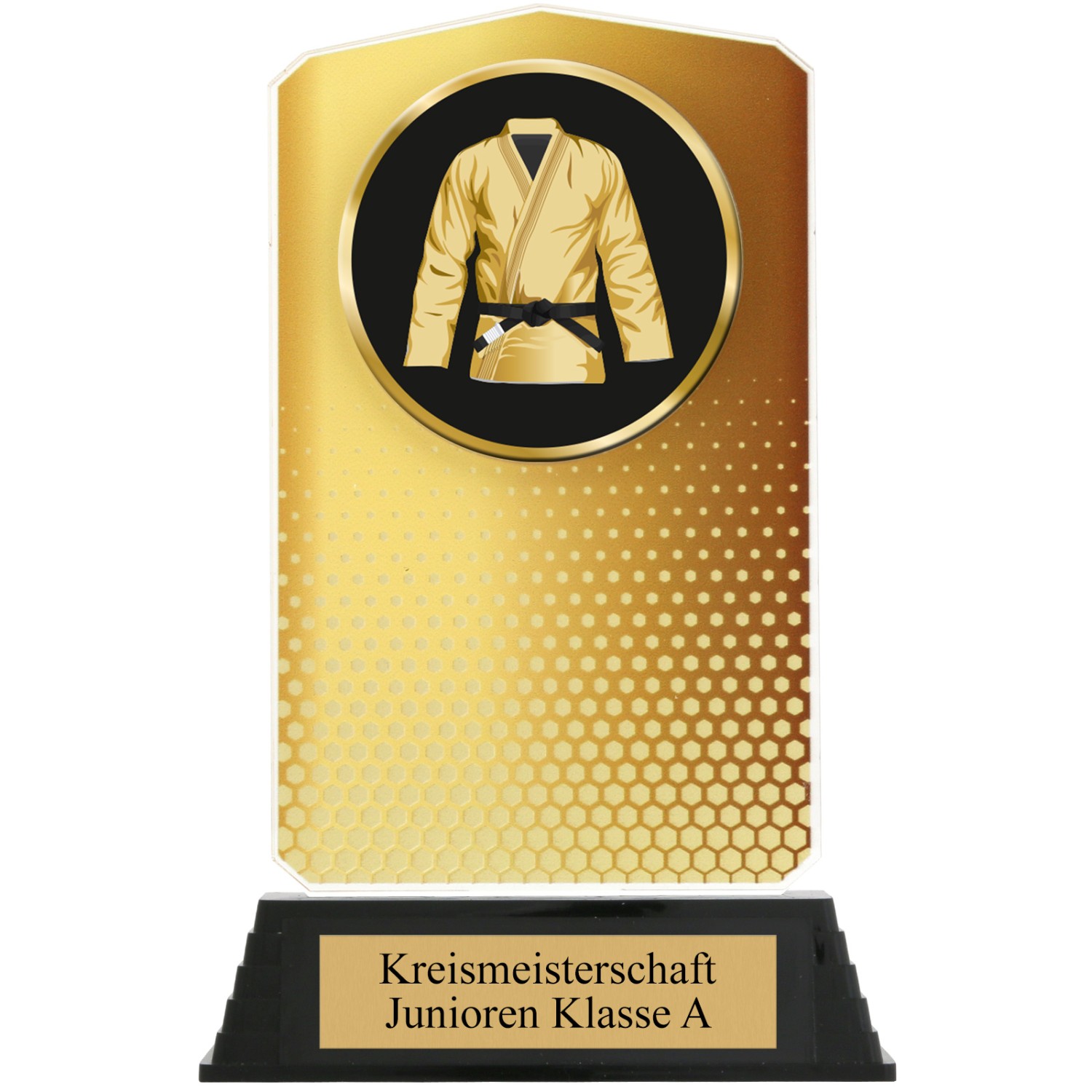 0. Foto Pokal Judo Kampfsport HUPPY Gold Acryl mit XL Gravur