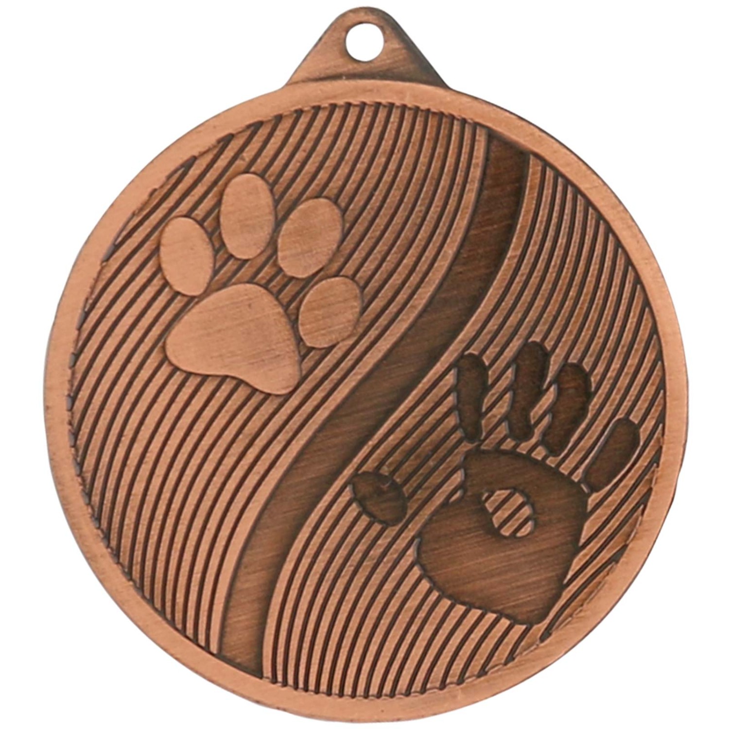 0. Foto Medaille Hunde Hundepfoten gold silber bronze 50 mm Stahl (Sorte: bronze)